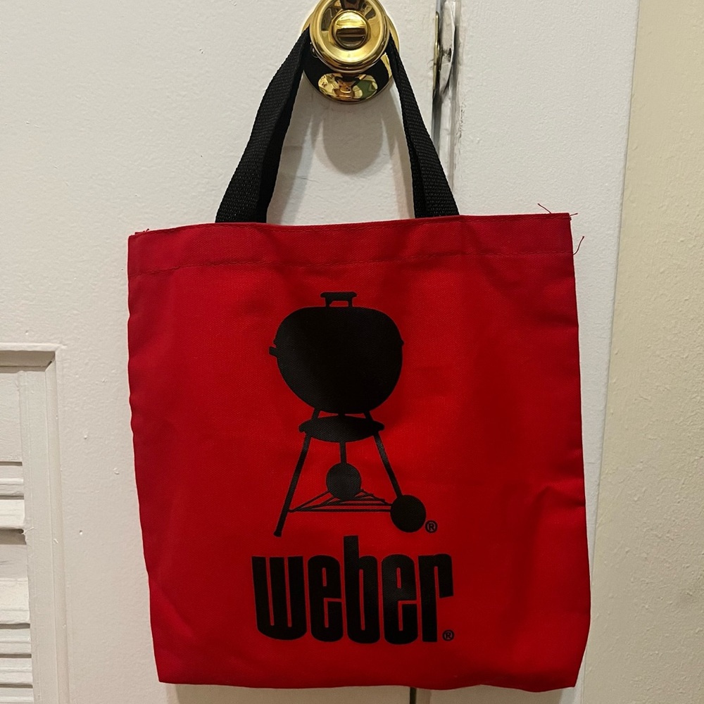 Vintage Red Weber Tote Bag